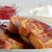 French Toast with Strawberries and Cream