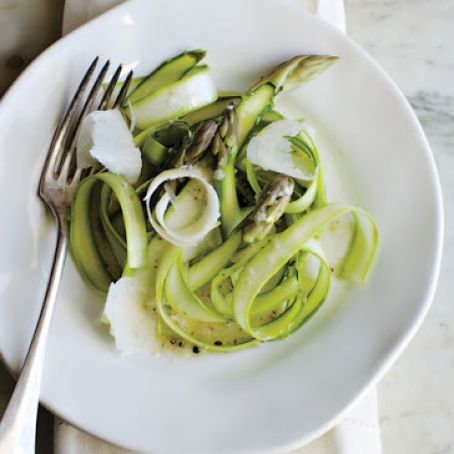 Shaved Asparagus with Parmesan Vinaigrette