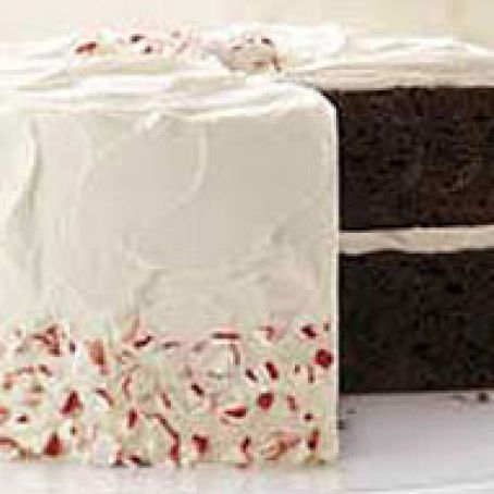 Chocolate-Candy Cane Cake