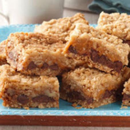 Chocolate, Caramel & Oatmeal Bars