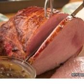 Apple Raisin Glazed Ham