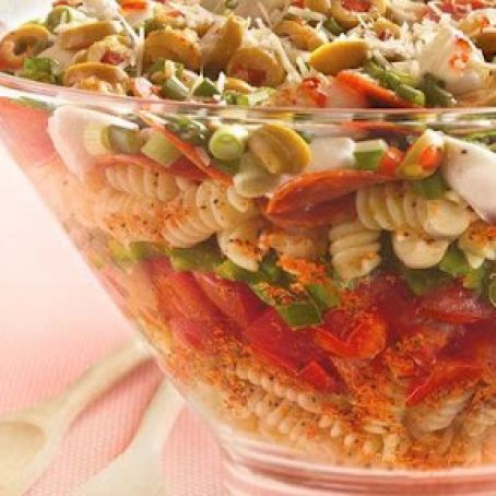 Layered Pizza Salad