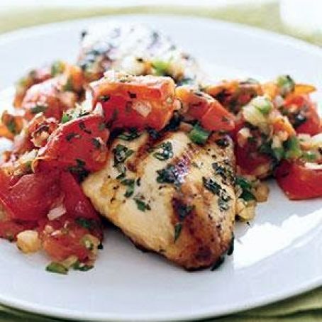 Grilled Chicken Breasts with Summer Salsa