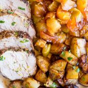 HONEY APPLE PORK WITH POTATOES (ONE PAN!)
