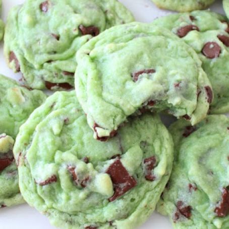 Mint Chocolate Pudding Cookies