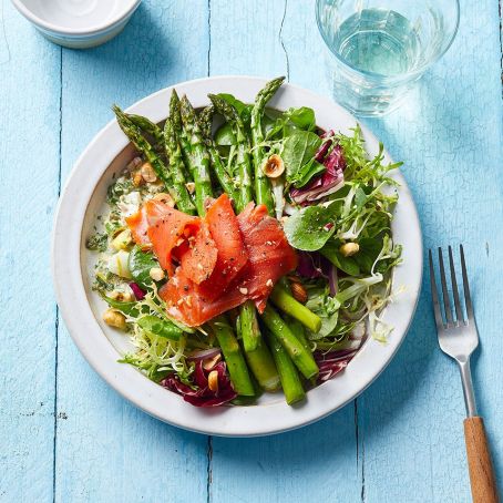 Asparagus Salad with Smoked Salmon & Meyer Lemon Vinaigrette