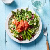 Asparagus Salad with Smoked Salmon & Meyer Lemon Vinaigrette