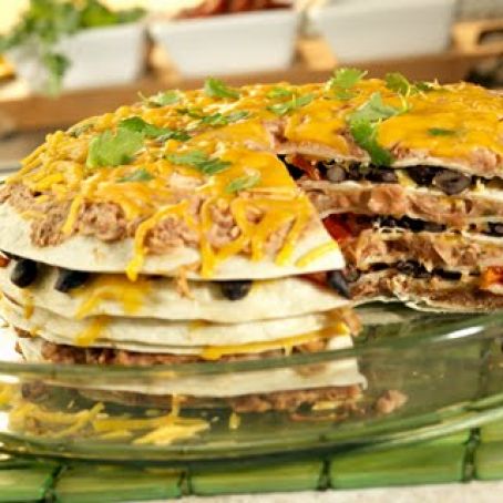 7-Layer Meatless Tortilla Pie
