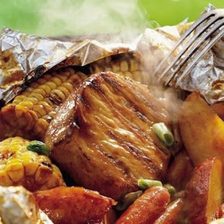 Grilled Honey-Cumin BBQ Pork Packs