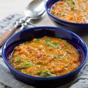INSTANT POT LENTIL SOUP WITH SWEET POTATO