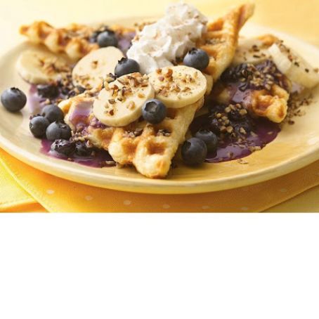 Quick and Fruity Crescent Waffles