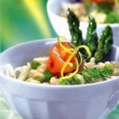 Barley Risotto with Smoked Salmon and Spring Vegetables