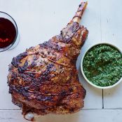 Roast Leg of Lamb with Hemp Seed Pesto