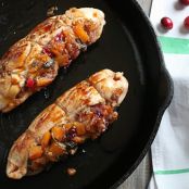 Butternut Stuffed Turkey Tenderloin with Cranberries and Pecans (Skinny)