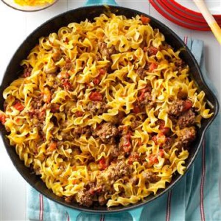 Chili Beef Noodle Skillet Recipe