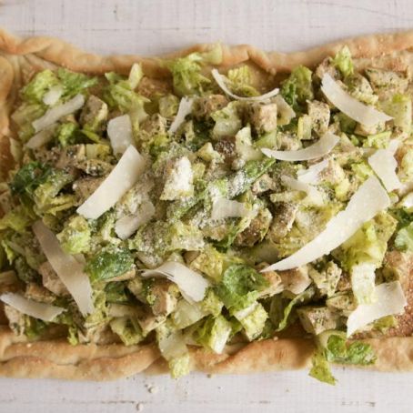 Herbed Chicken Caesar Salad Pizza