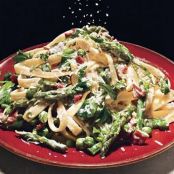 Fettuccine with Peas, Asparagus, and Pancetta