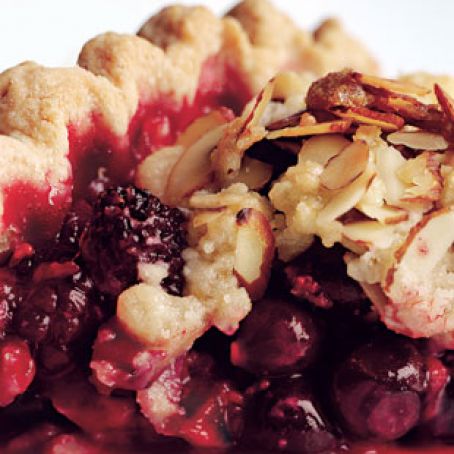 Mixed-Berry Pie with Ginger, Orange, and Almond Streusel