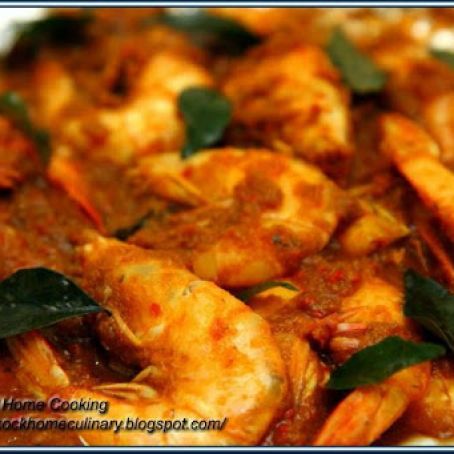 Hot & Spicy Belacan Prawns Recipe