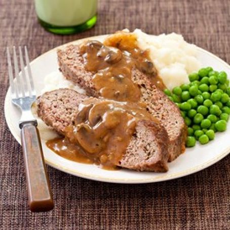 Meatloaf with Mushroom Gravy