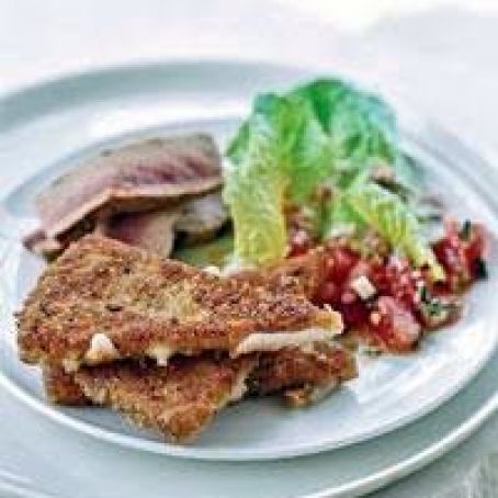 Grilled Tuna with Fried Manchego