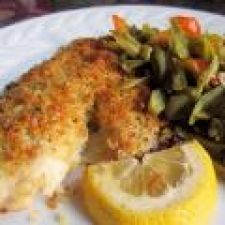 Parmesan Breadcrumb-Topped Baked Halibut