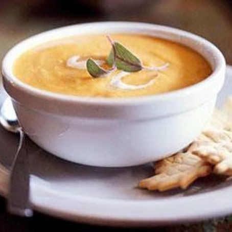Roasted Garlic and Baked Pumpkin Soup