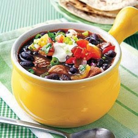 Black Bean Soup with Shredded Pork