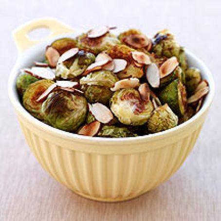 Roasted Brussels Sprouts with Toasted Almonds