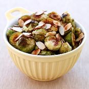 Roasted Brussels Sprouts with Toasted Almonds