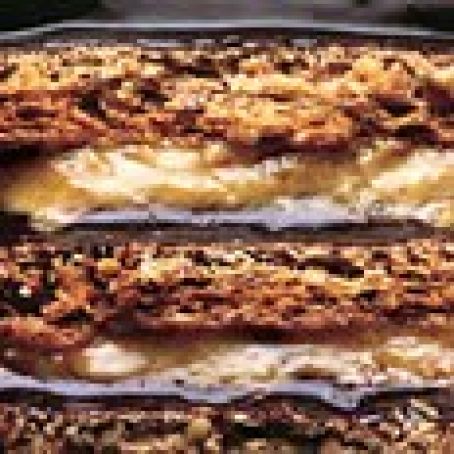 Peanut Dacquoise with Peanut Butter Mousse