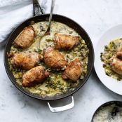 Tarragon Chicken with Spring Greens
