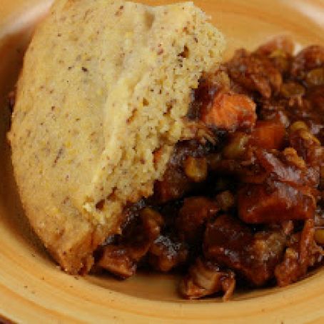 Barbecued Chicken and Cornbread Casserole Crock Pot