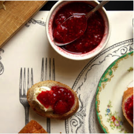 Strawberry Raspberry Vanilla Quick Jam