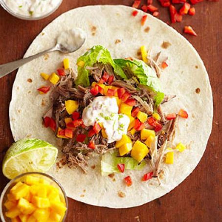 Jerk Pork Wraps with Lime Mayo