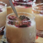 Caramel Panna Cotta with Balsamic Blackberry Compote