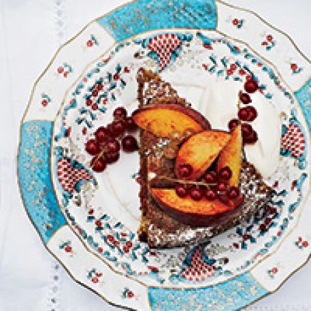 Walnut Cake with Apricot Preserves