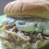 Cuban Pork Sandwiches with Cilantro Mayonnaise (Slow Cooker)