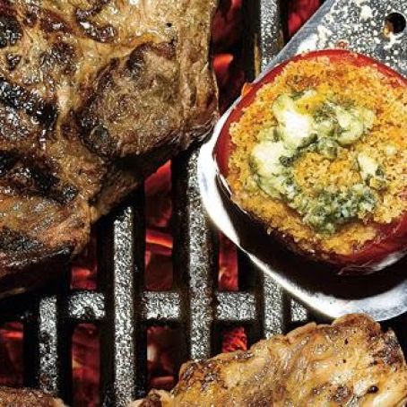 BLUE CHEESE CRUSTED TOMATOES