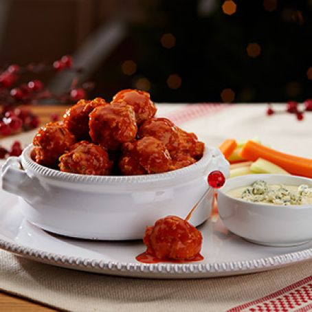 Mini Buffalo Chicken Meatballs