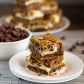 Peanut Butter Chocolate Chip Cookie Cheesecake Bars