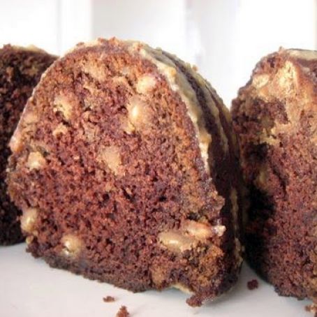 Chocolate Peanut Butter Chip Bundt Cake