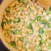 Creamy Broccoli Chicken Shells & Cheese