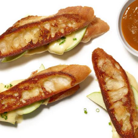 Camembert-Apple Grilled Cheese With Salted Caramel