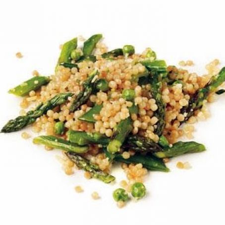 Couscous with Asparagus, Peas, and Sugar Snaps