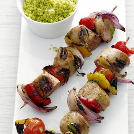 Sausage-and-Pepper Skewers