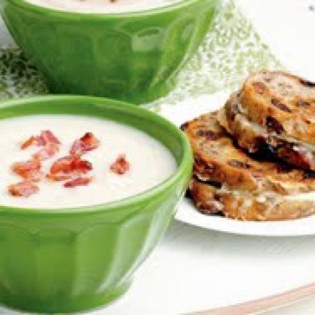 Bacon, Cauliflower and White Bean Soup