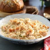 Shrimp Scampi and Pasta with Herb Breadcrumbs