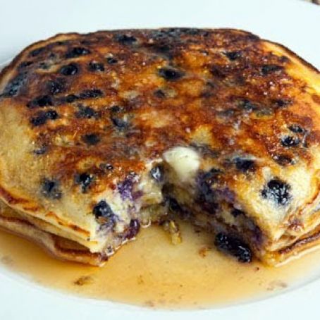 Blueberry Cornmeal Pancakes