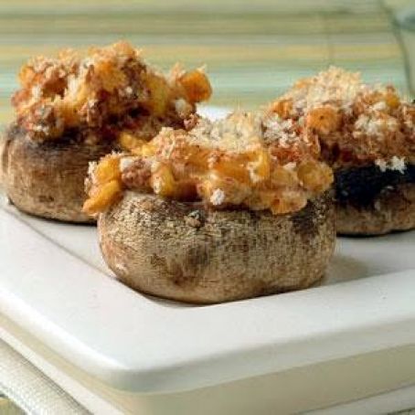Creamy Corn and Chorizo Stuffed Mushrooms